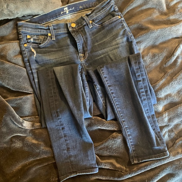 7 for all Mankind medium wash, skinny jeans - Picture 2 of 6